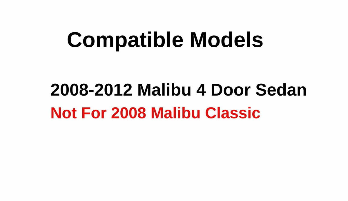 Heated Back Window Back Glass Compatible with Chevrolet Malibu 2008-2012 Models (Not For Malibu Classic)
