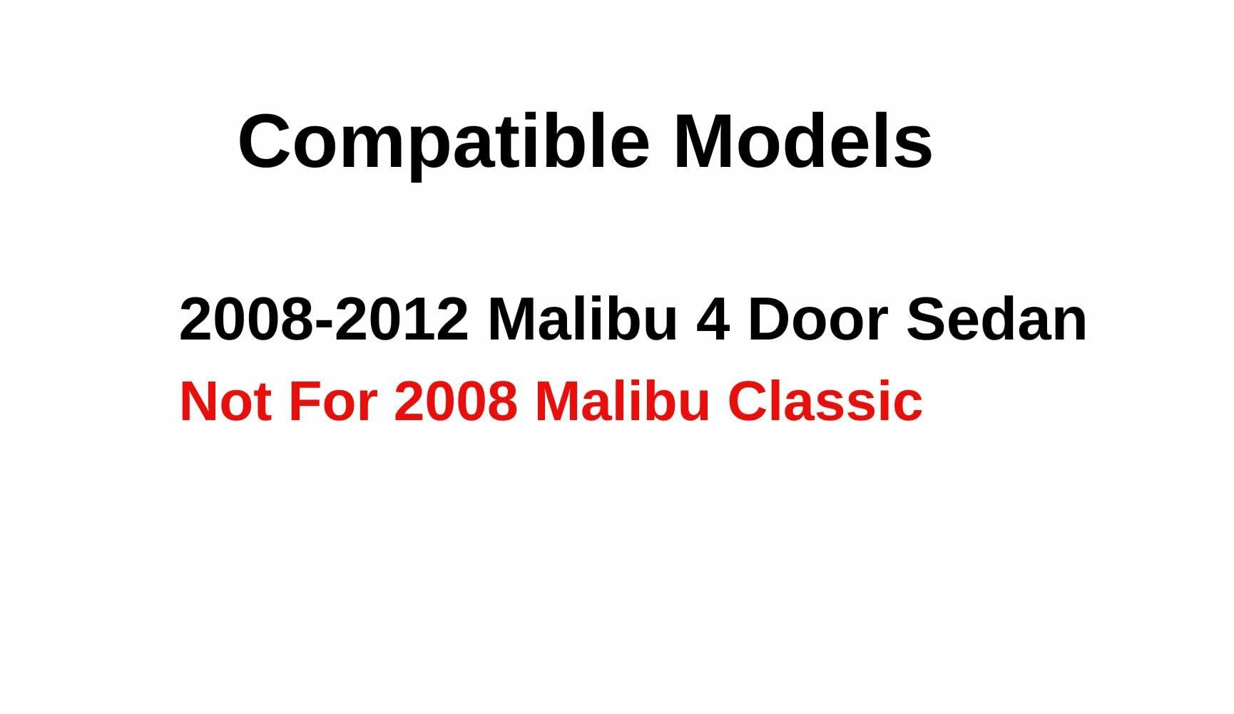 Heated Back Window Back Glass Compatible with Chevrolet Malibu 2008-2012 Models (Not For Malibu Classic)