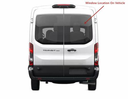 Factory Privacy Tinted Back Window Back Glass Passenger Right Side Compatible with Ford Transit 100.8" Mid-Roof & 110.2" High-Roof 2015-2026 Models (Not For Low-Roof , Or Connect)