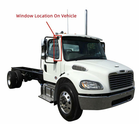 Movable Passenger Right Side Front Vent Window Vent Glass Compatible With Freightliner Business Class M2 Series 2003-2025 Models