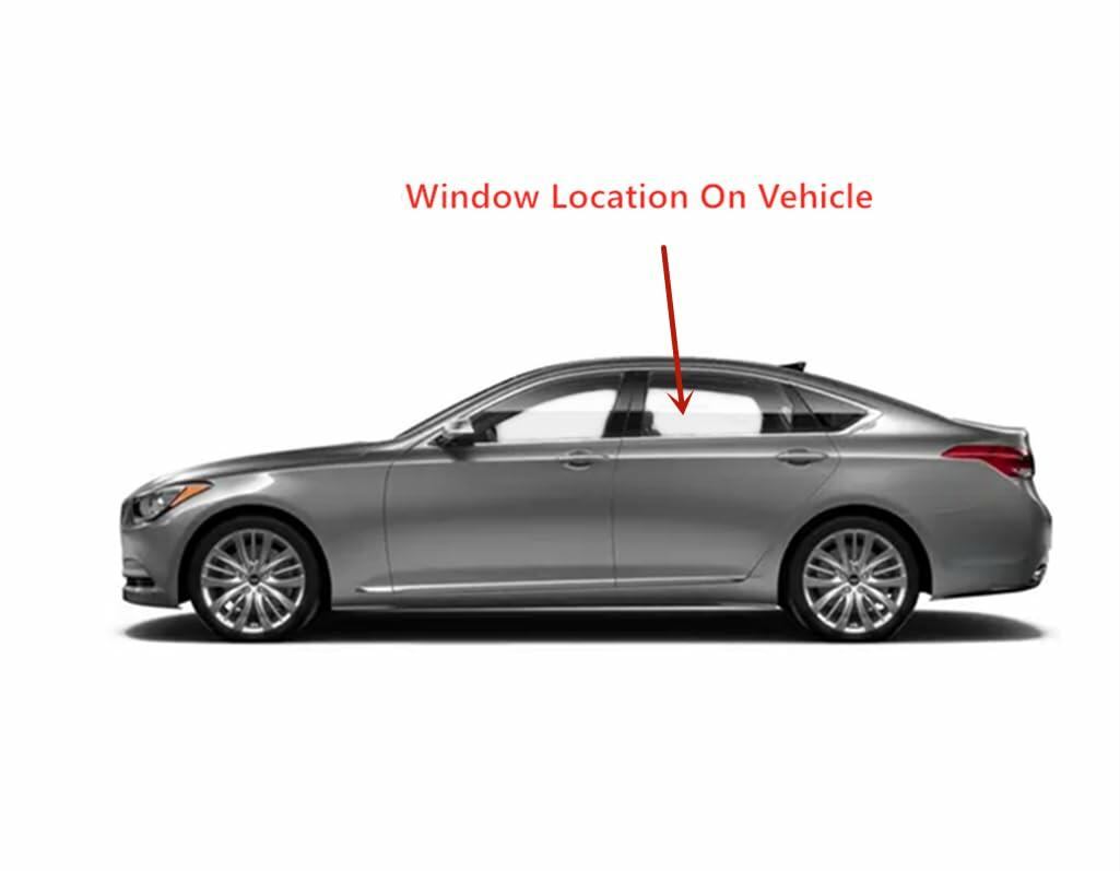 Laminated Driver Left Side Rear Door Window Door Glass Compatible with Hyundai Genesis 4-Door Sedan 2015-2016 Models