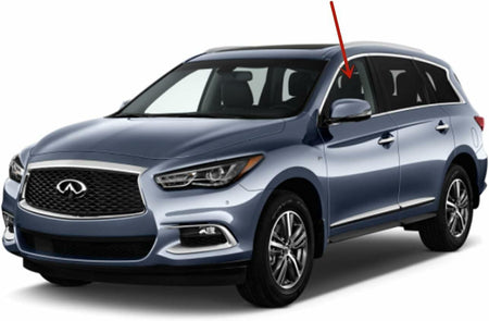 Driver Left Side Front Door Window Door Glass Compatible with Infiniti QX60 2014-2021 / JX35 2013-2014 Models