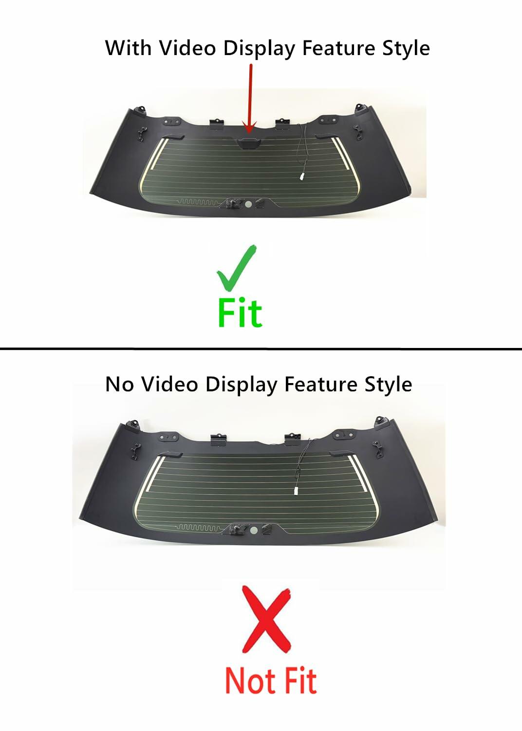 With-Video-Display Style Heated Rear Tailgate Back Window Back Glass Compatible with Toyota Sequoia 2023-2025 Models