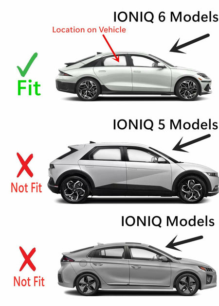 Laminated Passenger Right Side Rear Door Window Door Glass Compatible with Hyundai IONIQ 6 2023-2025 Models (Not for IONIQ or IONIQ 5)