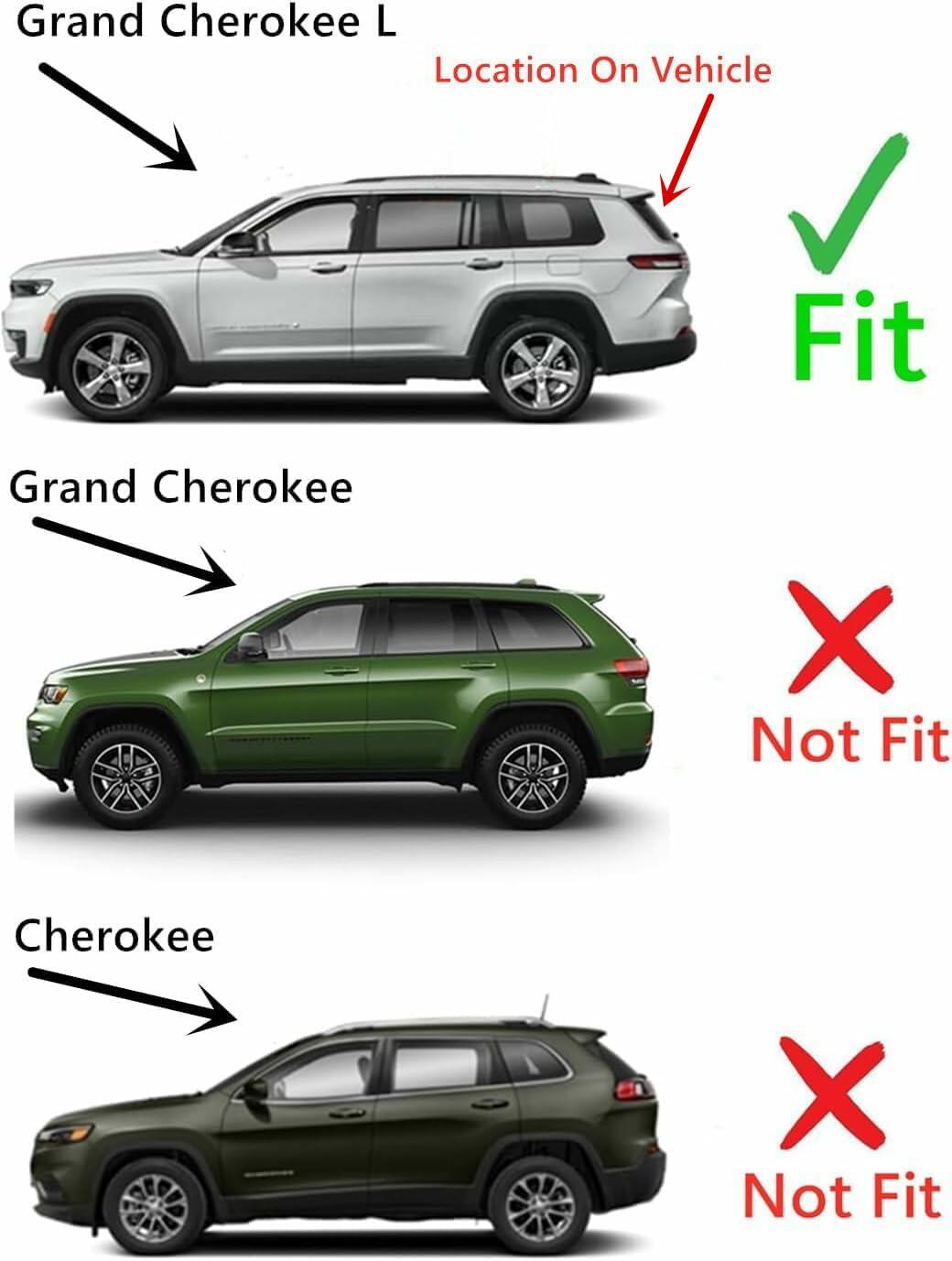 Heated Rear Back Tailgate Liftgate Window Back Glass Compatible with Jeep Grand Cherokee L (Longe Wheel Base) 2021-2026 Models (Not For Vehicle Has RearView Mirror)