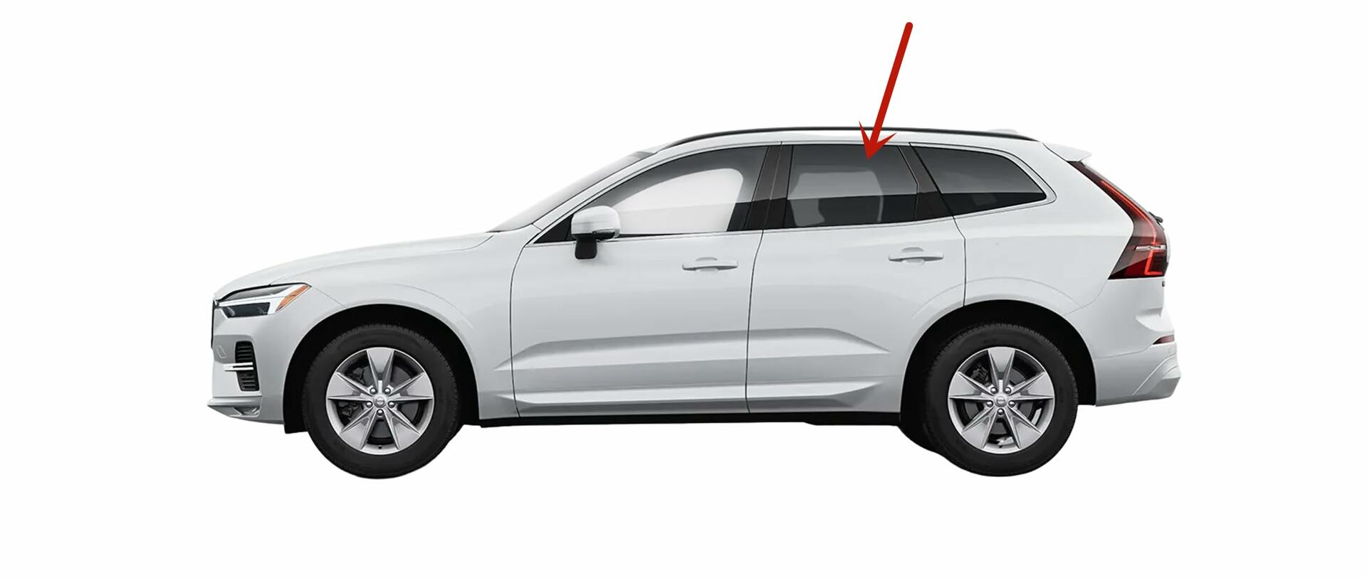 Tempered Driver Left Side Rear Door Window Door Glass Compatible with Volvo XC60 2018-2026 Models