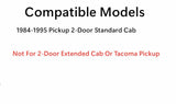 With Gasket Stationary Back Window Back Glass Compatible with Toyota Pickup 2-Door Standard Cab 1984-1995 Models (Not For Tacoma, or Extended Pickup)