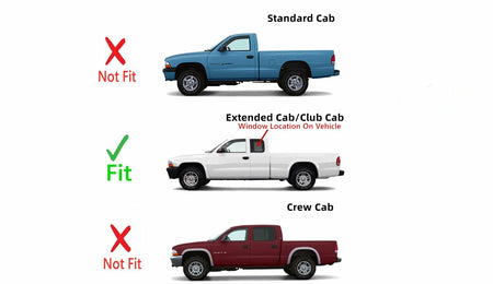Driver Left Side Rear Quarter Window Quarter Glass Compatible with Dodge Dakota Pickup 2 Door Club Cab 1997-2004 Models