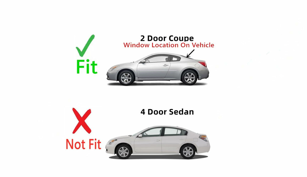 Heated Back Window Back Glass Compatible with Nissan Altima 2 Door Coupe 2008-2013 Models ( Not Fit 4 Door Sedan )