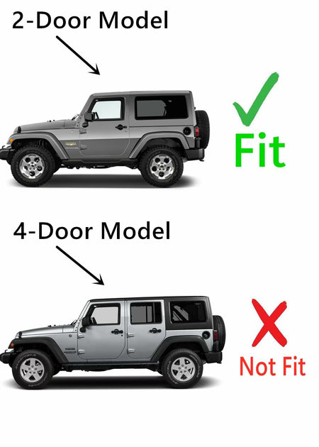 Driver Left Side Quarter Window Quarter Glass Compatible with Jeep Wrangler 2011-2017 / Wrangler JK 2018 2-Door Utility Models