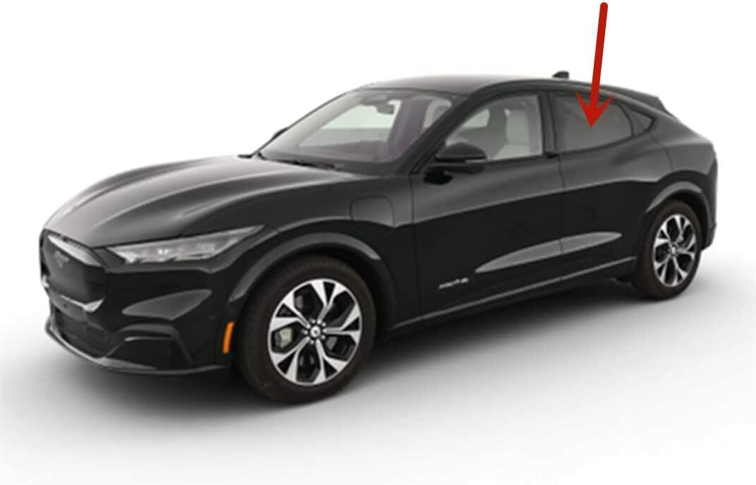 Tempered Driver Left Side Rear Door Window Door Glass Compatible with Ford Mustang Mach-E 2021-2026 Models