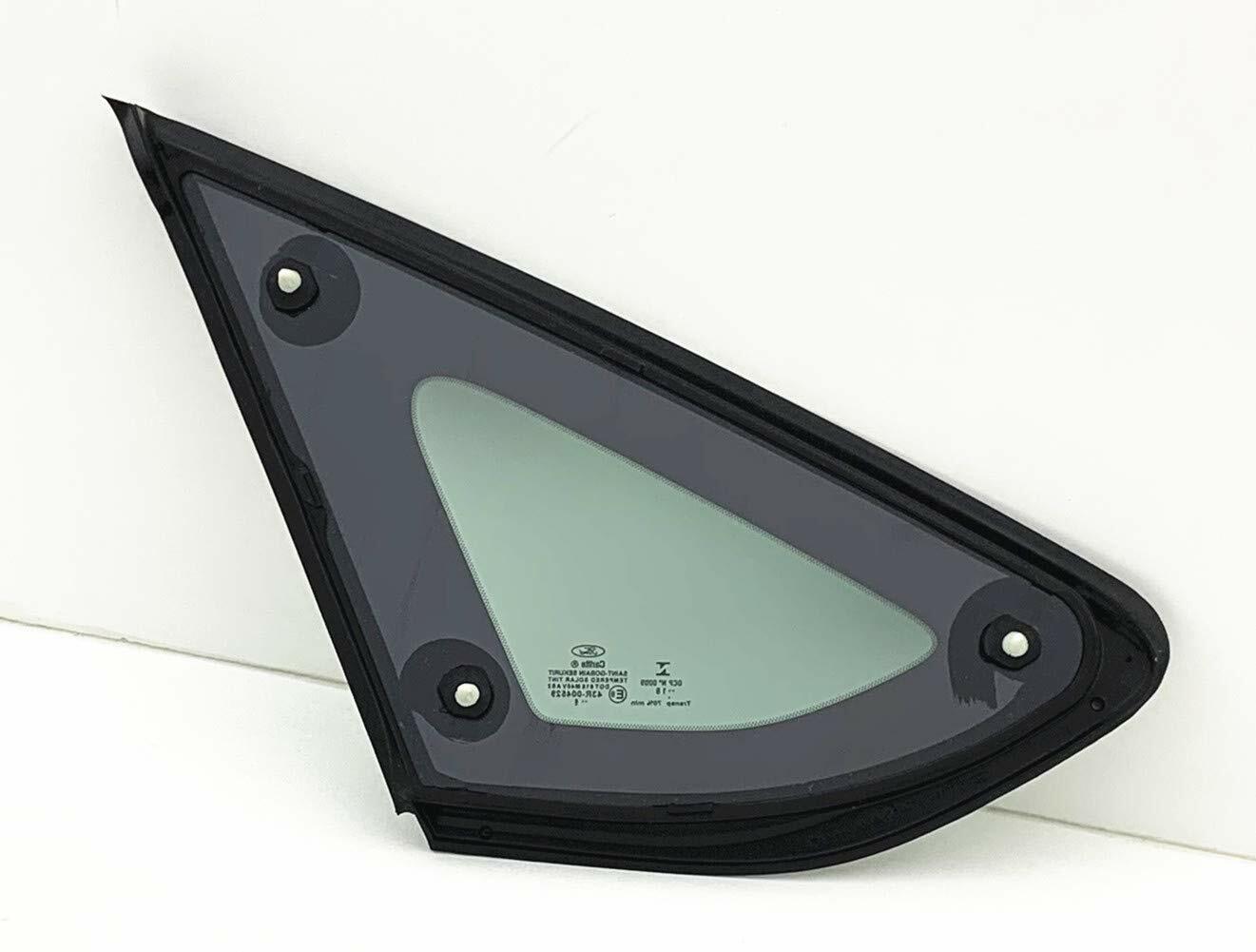 OE Titanium Moulding Passenger Right Side Quarter Window Quarter Glass Compatible with Ford Fusion 2013-2019 Fusion Hybrid/Energi 2013-2020 Models