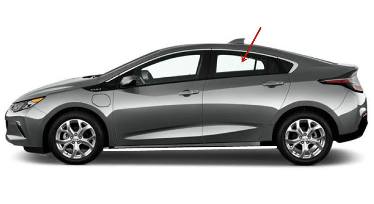Driver Left Side Rear Door Window Door Glass Compatible with Chevrolet Volt 2016-2019 Models