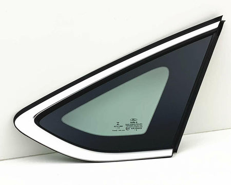 OE Titanium Moulding Passenger Right Side Quarter Window Quarter Glass Compatible with Ford Fusion 2013-2019 Fusion Hybrid/Energi 2013-2020 Models