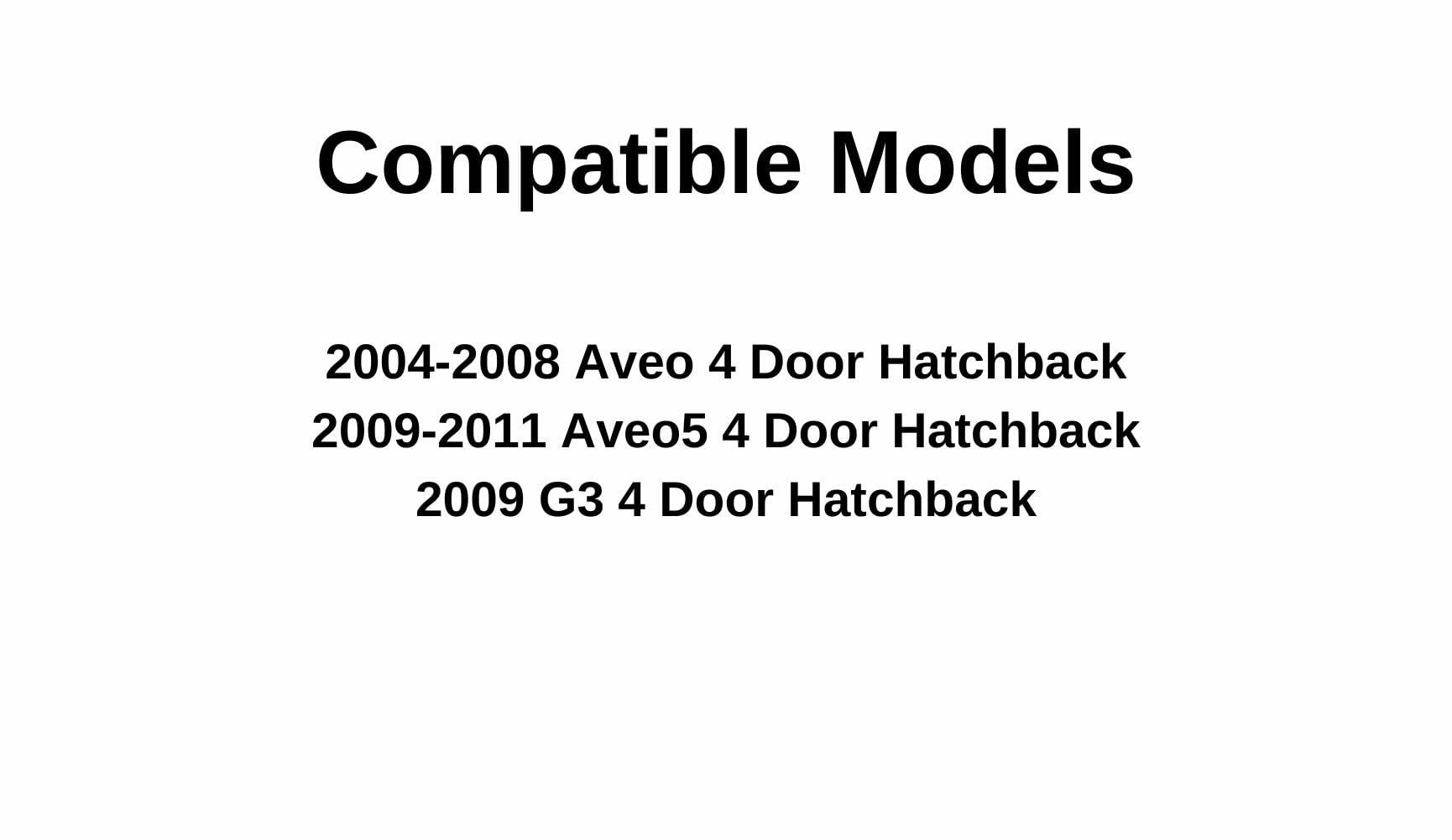 Driver Left Side Quarter Window Door Glass Compatible with Chevrolet Aveo/Cheverolet Aveo5/Pontiac G3 4 Door Hatchback 2004-2011 Models