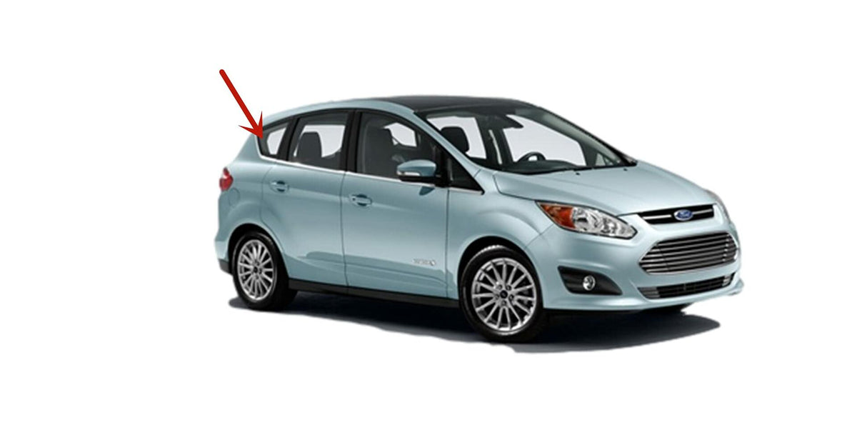 Passenger Right Side Quarter Window Quarter Glass Compatible with Ford C-MAX 2013-2018 Models