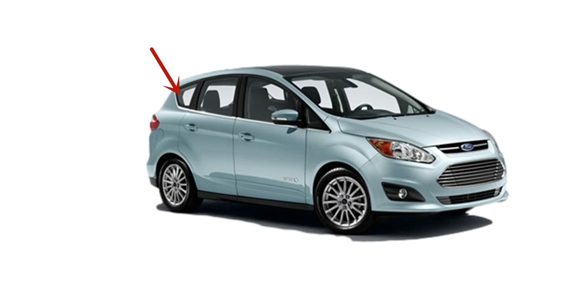 Passenger Right Side Quarter Window Quarter Glass Compatible with Ford C-MAX 2013-2018 Models