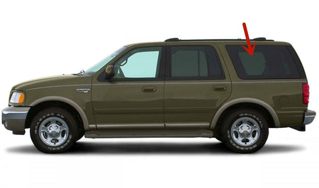 Stationary Driver Left Side Quarter Window Glass Compatible with Ford Expedition 1997-2002 4 Door Models