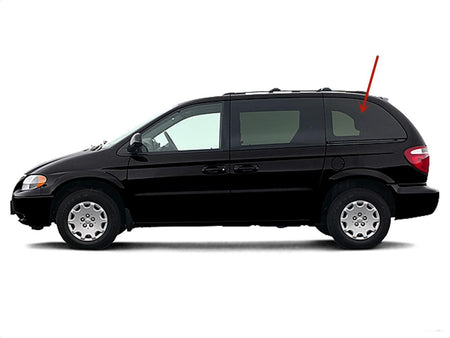 Manual Style Driver Left Side Quarter Window Glass Compatible with Chrysler Voyager 2001-2004 Town & Country SWB (Short Wheel Base) 2004-2007 Models