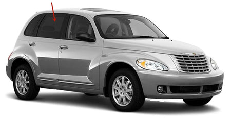 Privacy Passenger Right Side Rear Door Window Door Glass Compatible with Chrysler PT Cruiser 4 Door Hatchback 2001-2010 Models