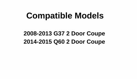 Heated Back Window Back Glass Compatible with Infiniti G37 2008-2013 / Q60 2014-2015 2-Door Coupe Models