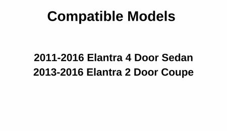 Heated Back Window Back Glass Compatible with Hyundai Elantra 4 Door Sedan/2 Door Coupe 2011-2016 Models