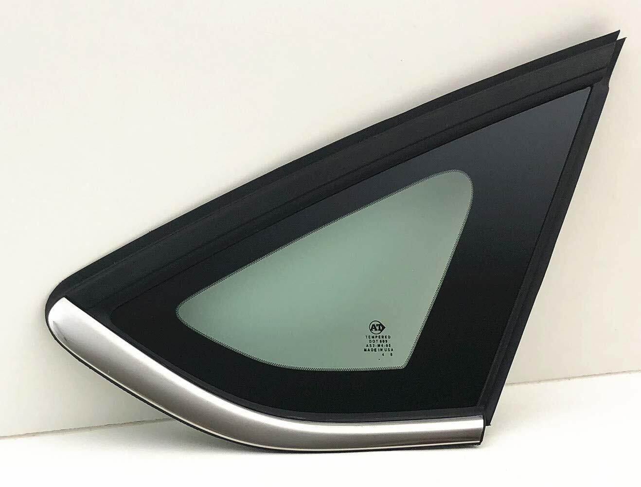 Chrome Moulding Passenger Right Side Quarter Window Quarter Glass Compatible with Ford Fusion 2013-2019 Fusion Hybrid Energi 2013-2020 Models