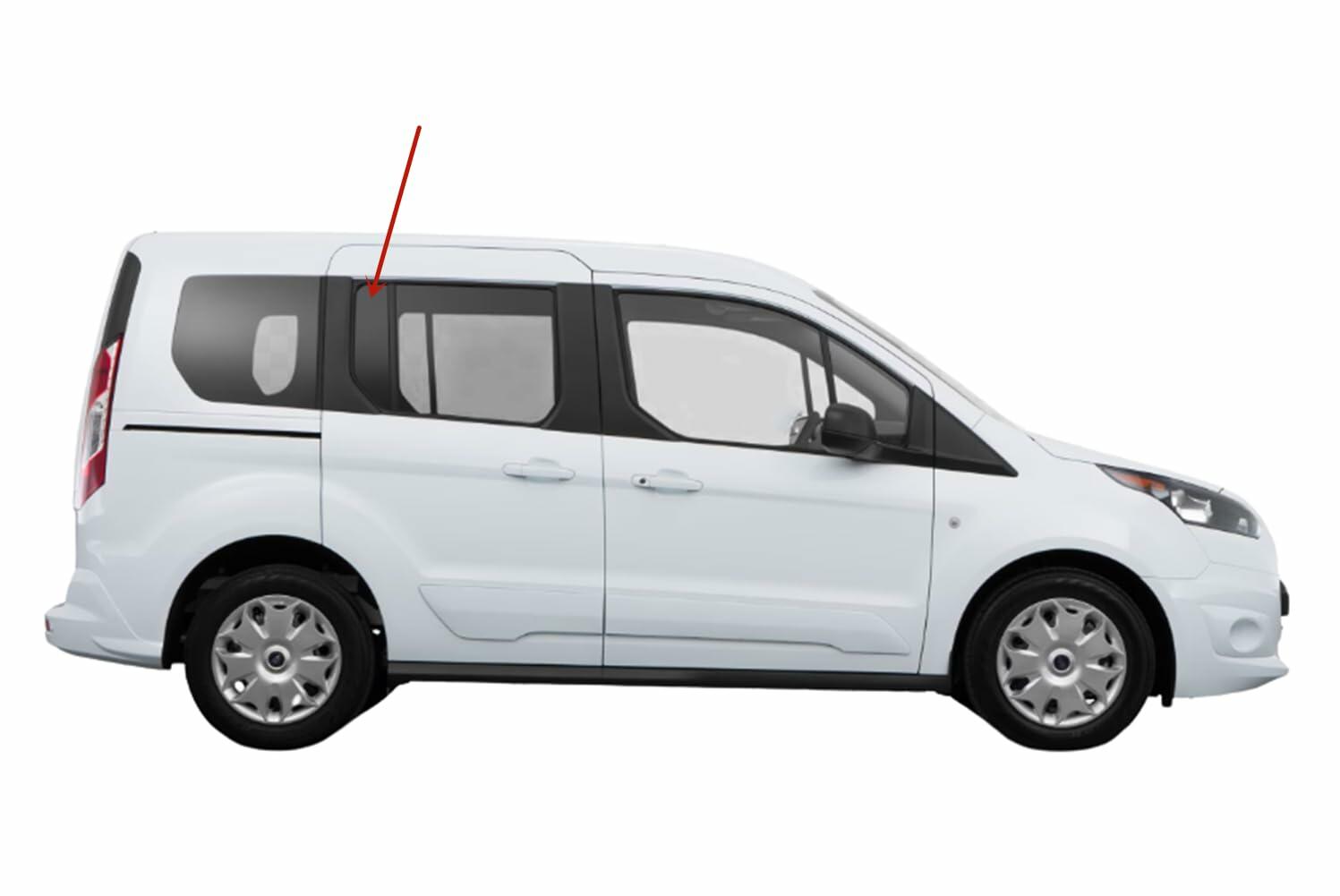 Passenger Right Side Rear Vent Window Vent Glass Compatible with Ford Transit Connect Short Wheel Base 2014-2023 Models
