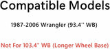 Driver Left Side Quarter Window Quarter Glass Compatible with Jeep Wrangler 93.4'' WB Short Wheel Bass 1987-2006 Models