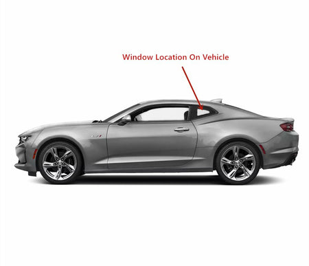 Tempered Driver Left Side Quarter Window Quarter Glass Compatible with Chevrolet Camaro 2-Door Coupe 2016-2024 Models (Not For Convertible Models)