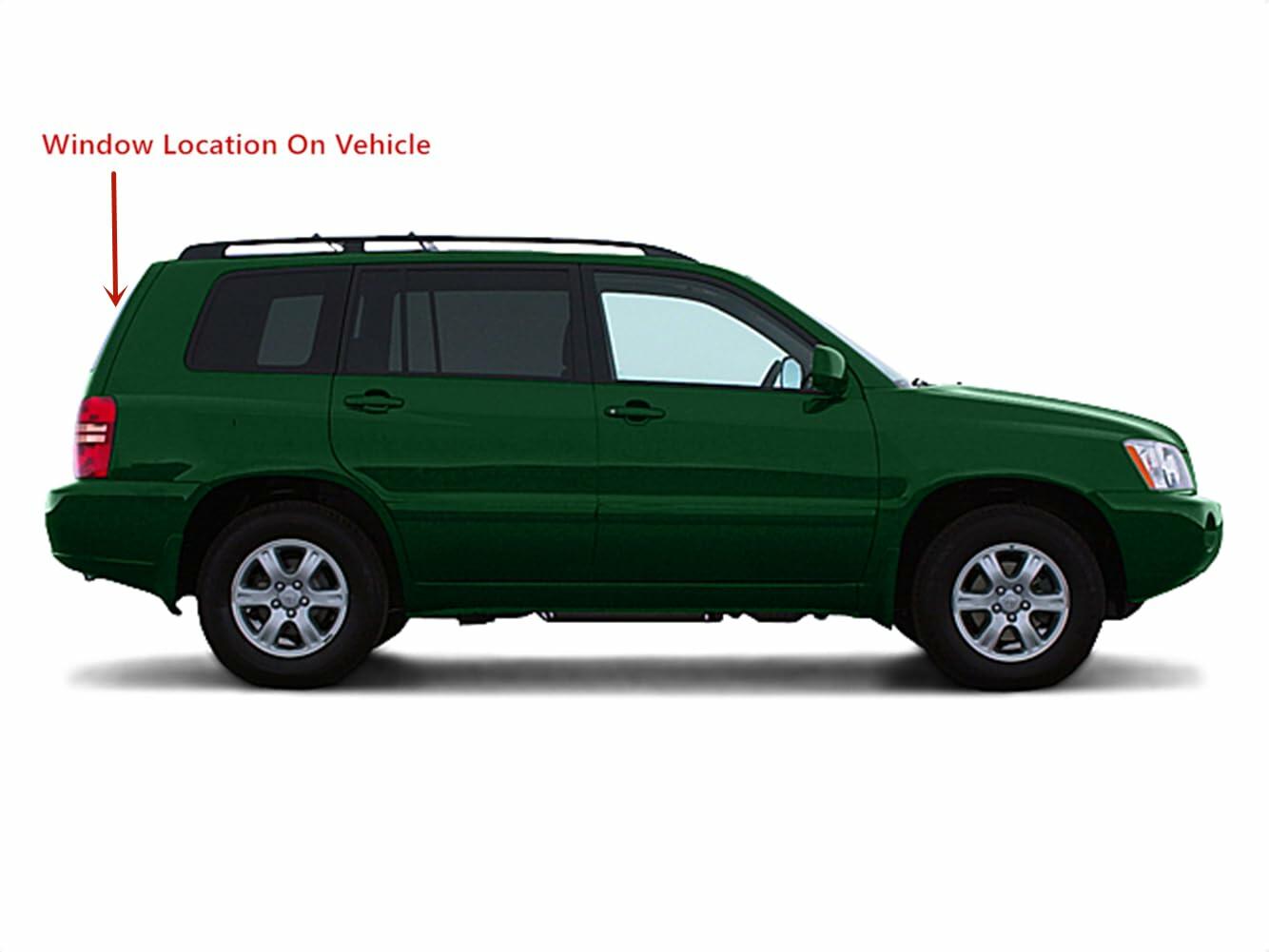 Stationary Heated Back Window Back Glass Compatible with Toyota Highlander 2001-2007 Models