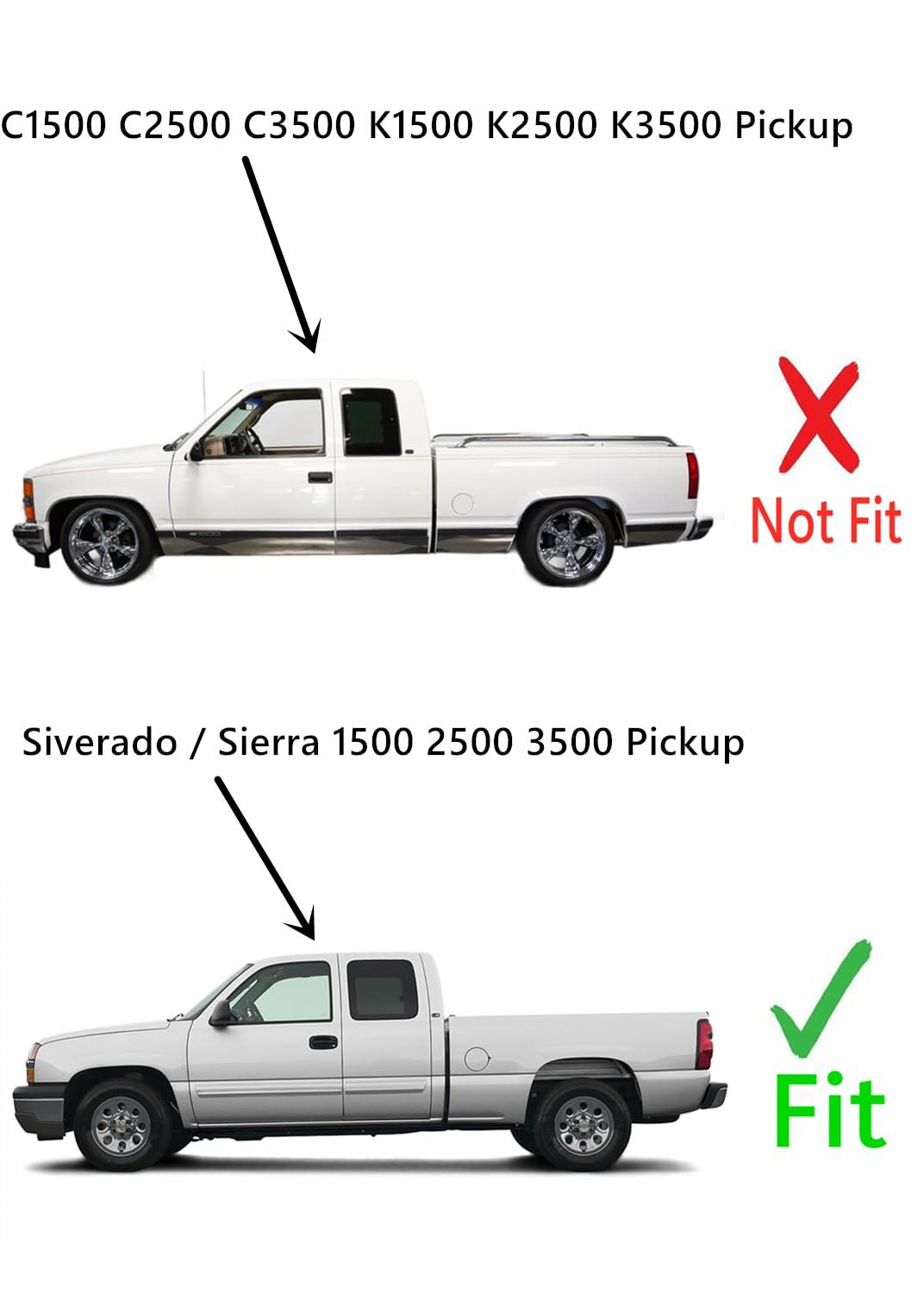 Privacy Movable Driver Left Side Rear Quarter Window Quarter Glass With Frame & Latch Compatible with GMC Sierra 1999-2006 / Sierra Classic 2007 Extended Cab Pickup Models