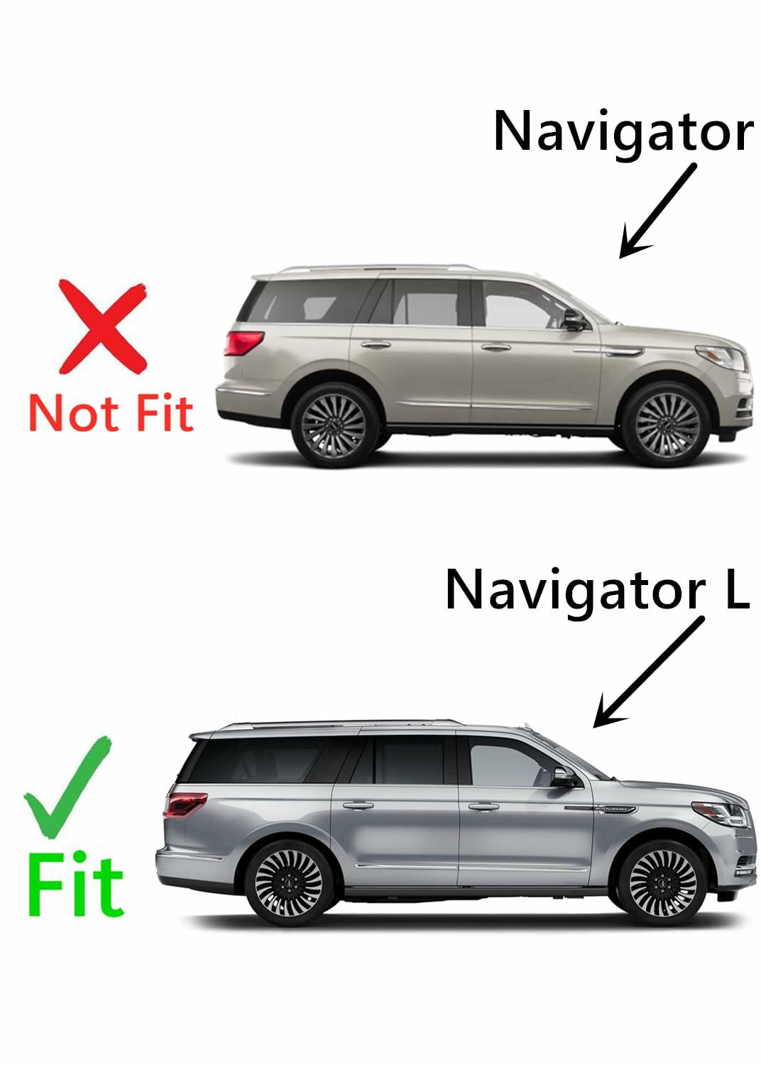 Passenger Right Side Quarter Window Quarter Glass Compatible with Lincoln Navigator L 2018-2024 Long Wheel Base Models