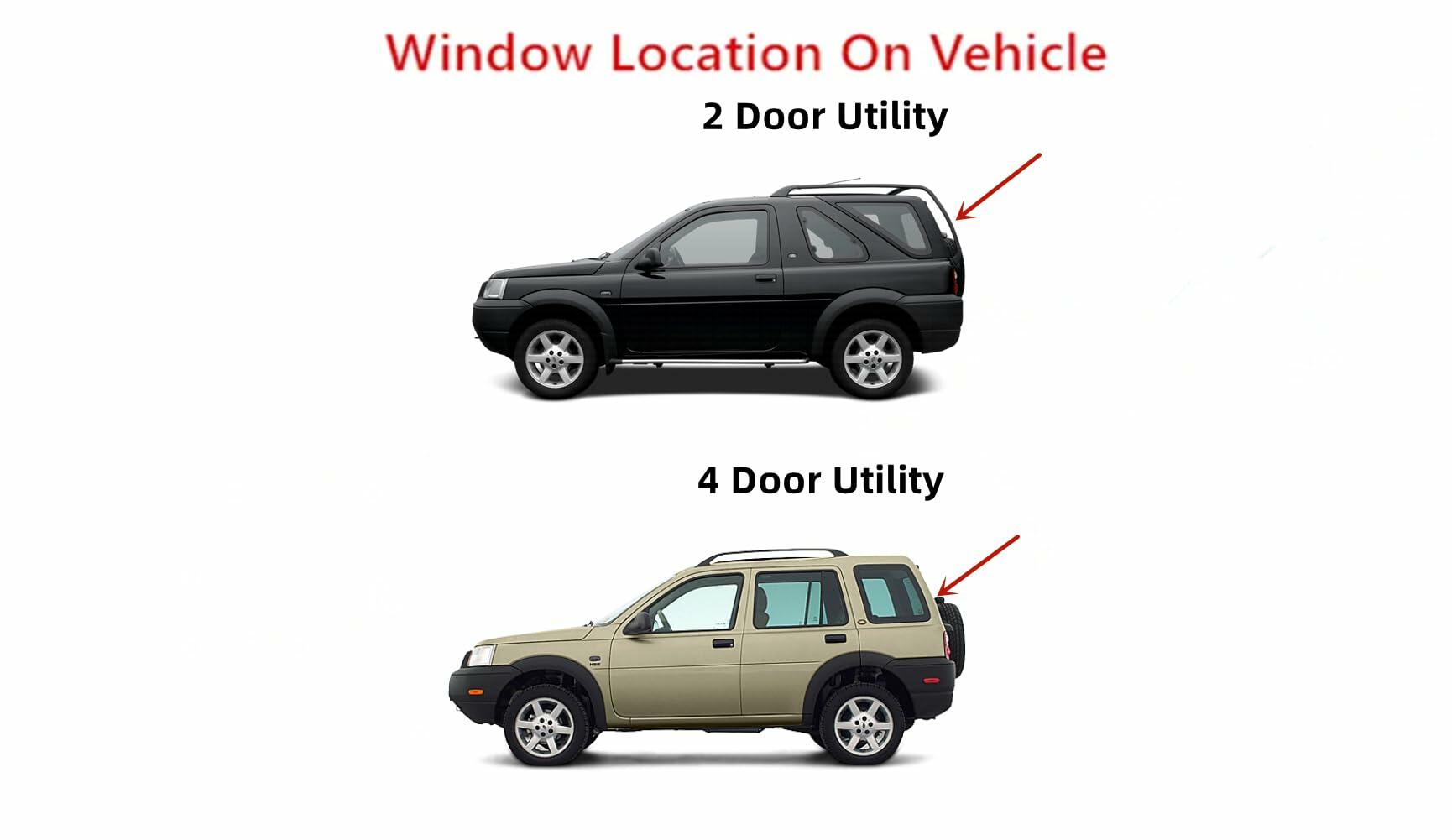 Heated Back Tailgate Window Back Glass Clear Color Compatible with Land Rover Freelander 2000-2005 Models