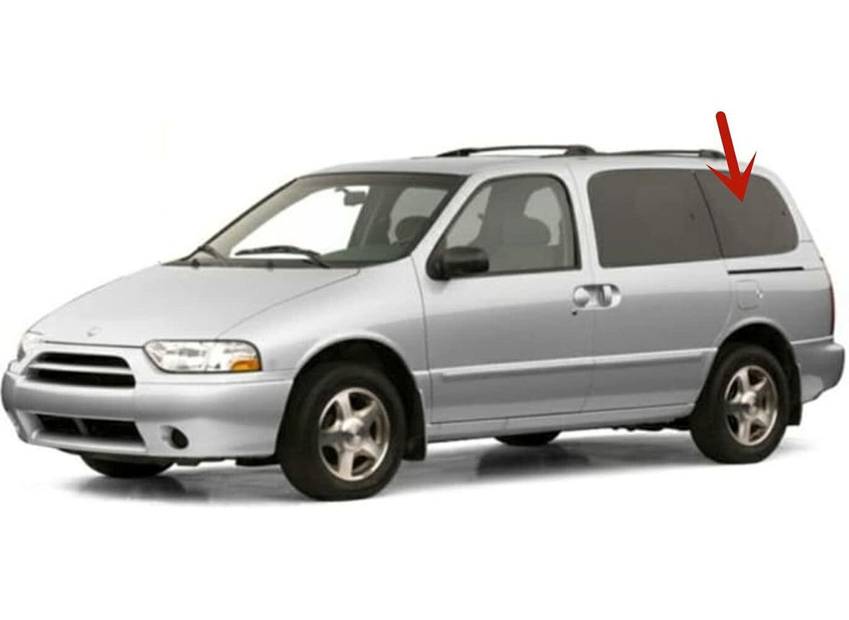Movable Driver Left Side Quarter Glass Window Compatible with Mercury Villager/Nissan Quest Mini Van 1999-2002 Models