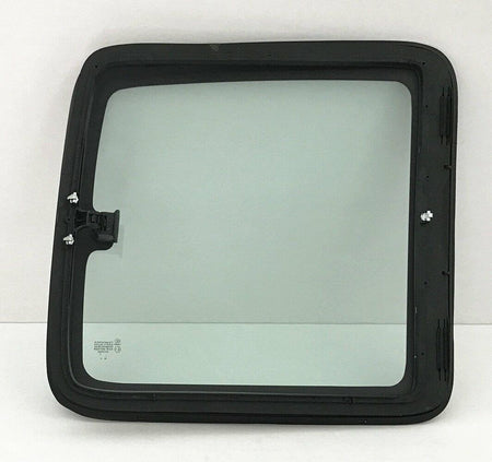 Movable Driver Left Side Rear Quarter Window Quarter Glass With Frame & Latch Compatible with GMC Sierra 1999-2006 / Sierra Classic 2007 Extended Cab Pickup Models