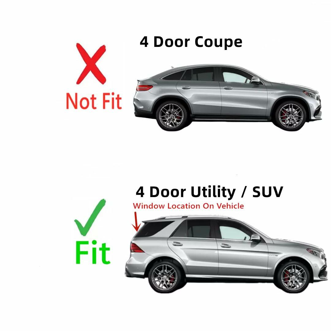 Heated Back Window Back Glass Rear Compatible with Mercedes Benz ML250 ML350 ML400 ML550 ML63 2012-2015 Models / GLE450 GLE550 GLE63 GLE350 GLE43 2016-2019 4 Door SUV Models