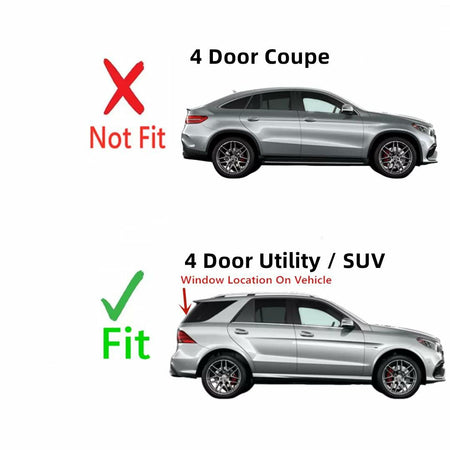Heated Back Window Back Glass Rear Compatible with Mercedes Benz ML250 ML350 ML400 ML550 ML63 2012-2015 Models / GLE450 GLE550 GLE63 GLE350 GLE43 2016-2019 4 Door SUV Models