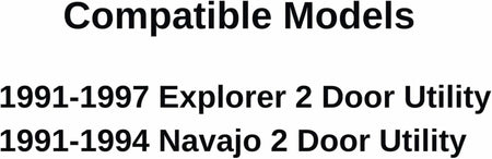 Driver Left Side Door Window Door Glass Compatible with Ford Explorer 1991-1997 / Mazda Navajo 1991-1994 2 Door Models