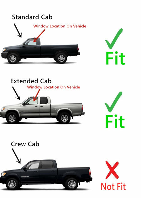 Driver Left Side Door Window Door Glass Compatible with Toyota Tundra Pickup Extended/Standard Cab 2000-2006 Models