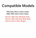 Driver Left Side Rear Door Window Door Glass Compatible with Volkswagen Jetta 2000-2005 / Jetta New 1999 4 Door Sedan Models (Not For Wgaon Or 2005 New Jetta)