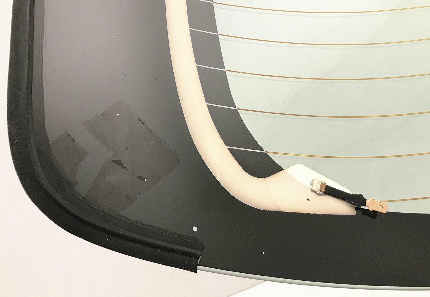 Heated Back Window Back Glass w/o Wiper Hole Style Compatible with Toyota Yaris Hatchback 2012-2019 Models