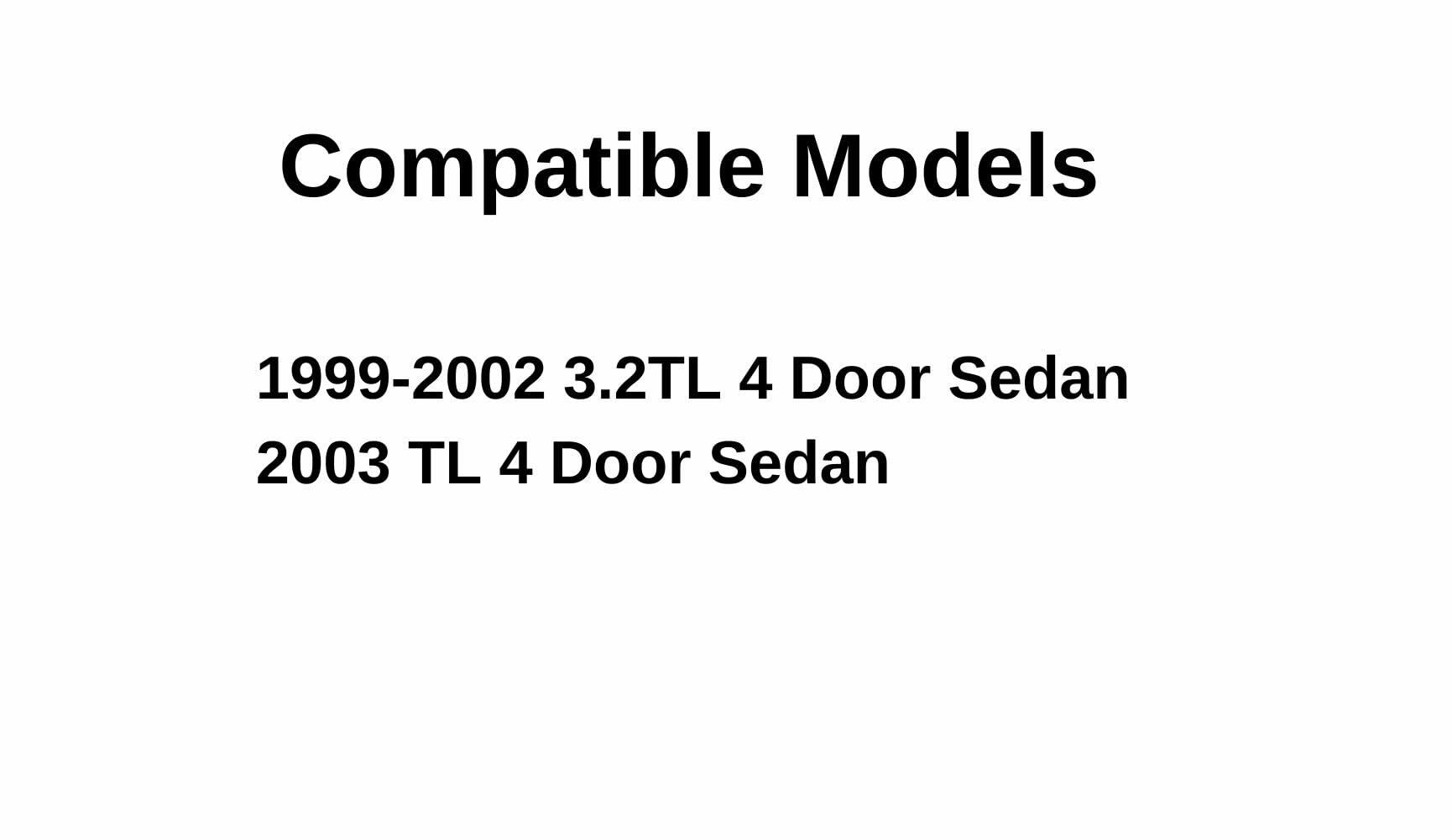 Driver Left Side Rear Door Window Door Glass Compatible with Acura 3.2TL 1999-2002 Models / TL 2003 Models