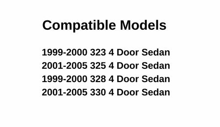 Passenger Right Side Rear Door Window Door Glass Compatible with BMW 323i 325i 325xi 328i 330i 330xi 4 Door Sedan 1999-2005 Models
