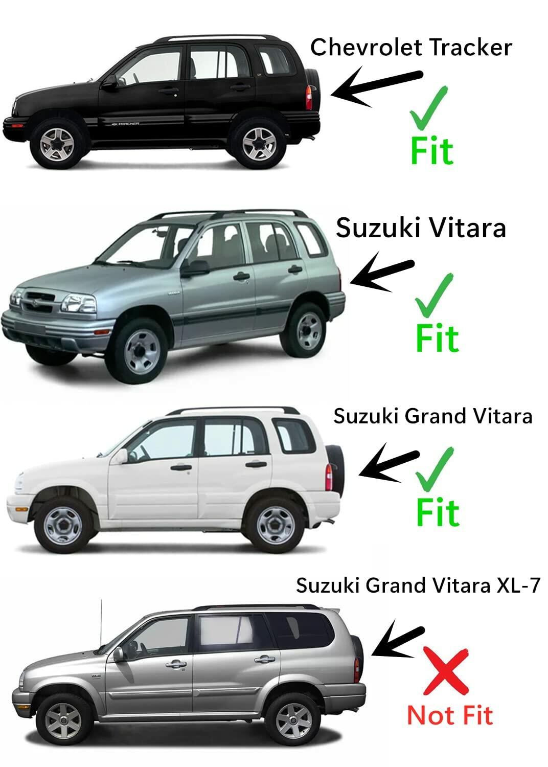 Clear Tempered Driver Left Side Rear Door Window Door Glass Compatible with Chevrolet Tracker / Suzuki Grand Vitara / Suzuki Vitara 1999-2005 Models (Not For Grand Vitara XL-7)