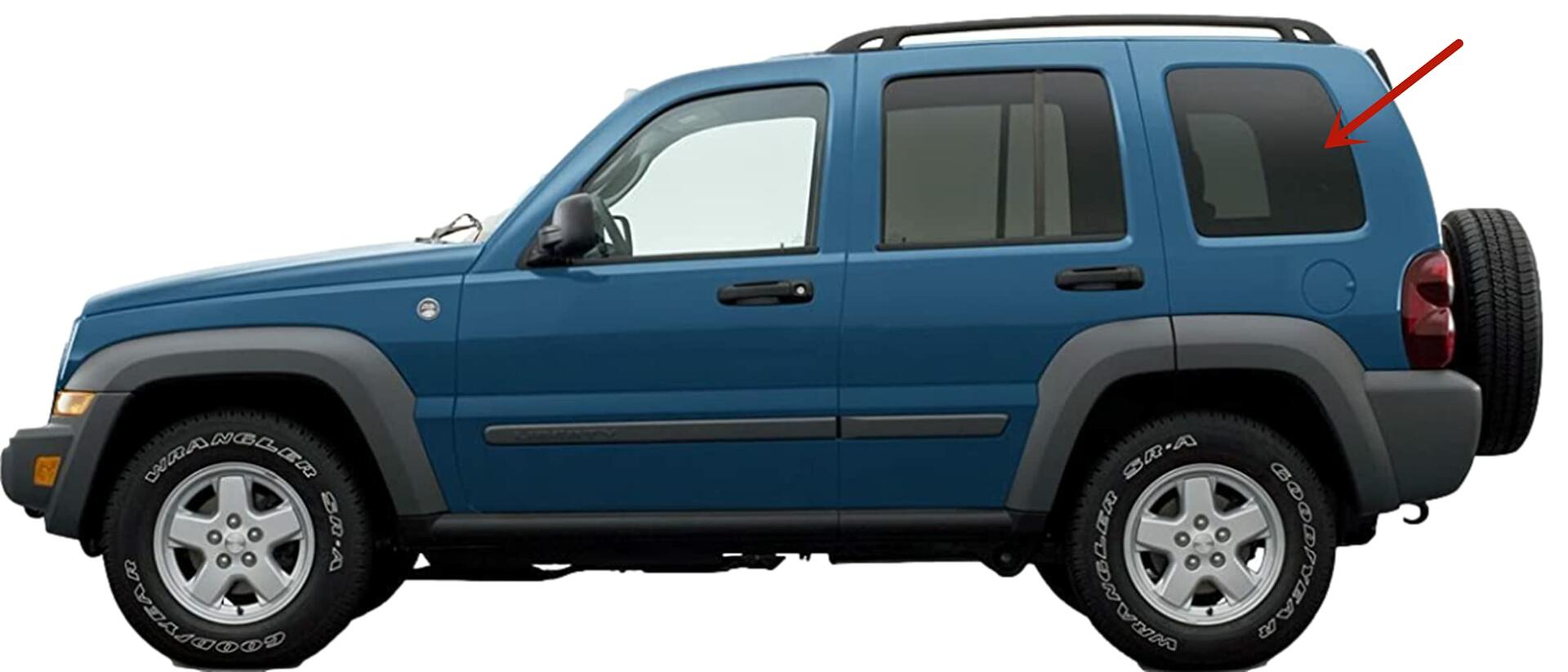 Factory Privacy Tinted Driver Left Side Rear Quarter Glass Quarter Window Compatible with Jeep Liberty 2002-2007 Models