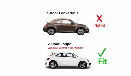 Back Window Rear Glass Compatible with Volkswagen New Beetle 2012-2019 2-Door Hatchback Models