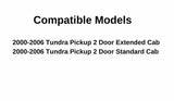 Driver Left Side Door Window Door Glass Compatible with Toyota Tundra Pickup Extended/Standard Cab 2000-2006 Models