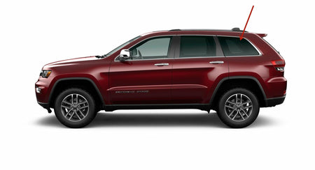 OE Platinum Moulding W/ Antenna Style Privacy Driver Left Side Quarter Window Glass Compatible with Jeep Grand Cherokee 2017-2021 / Grand Cherokee WK 2022 Models (Not For Cherokee or Grand Cherokee L)