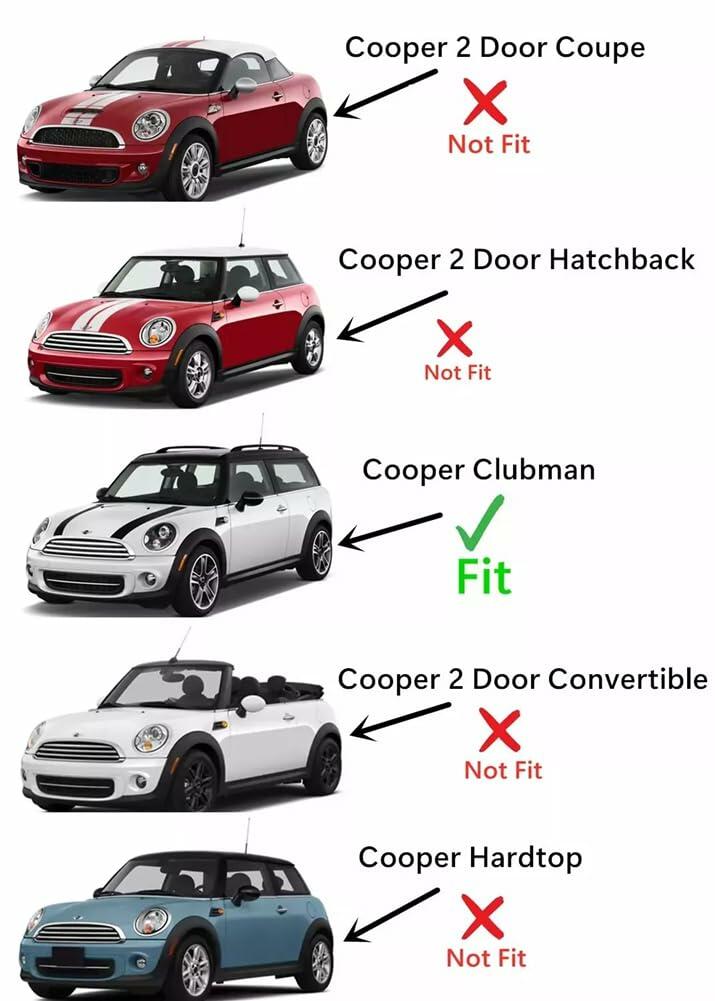 Back Window Back Glass Driver Left Side Compatible with Mini Cooper Clubman 2 Door Hatchback 2008-2014 Models